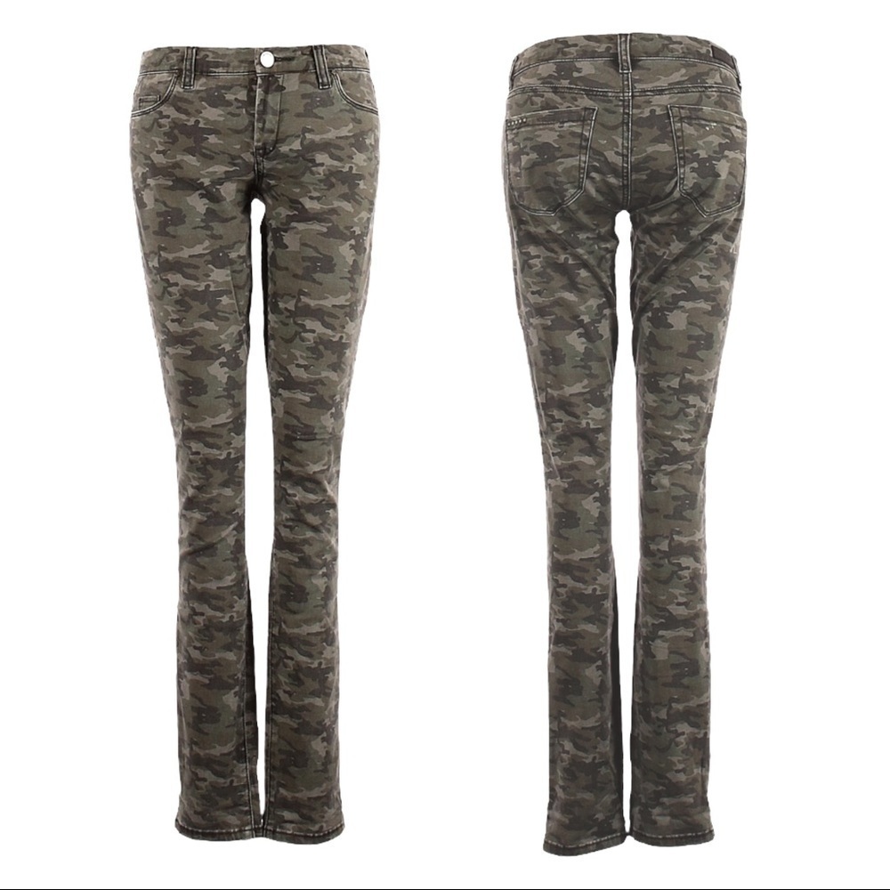 Blank NYC Camo Print Army Green Classic Low Rise Skinny Jeans Size 26